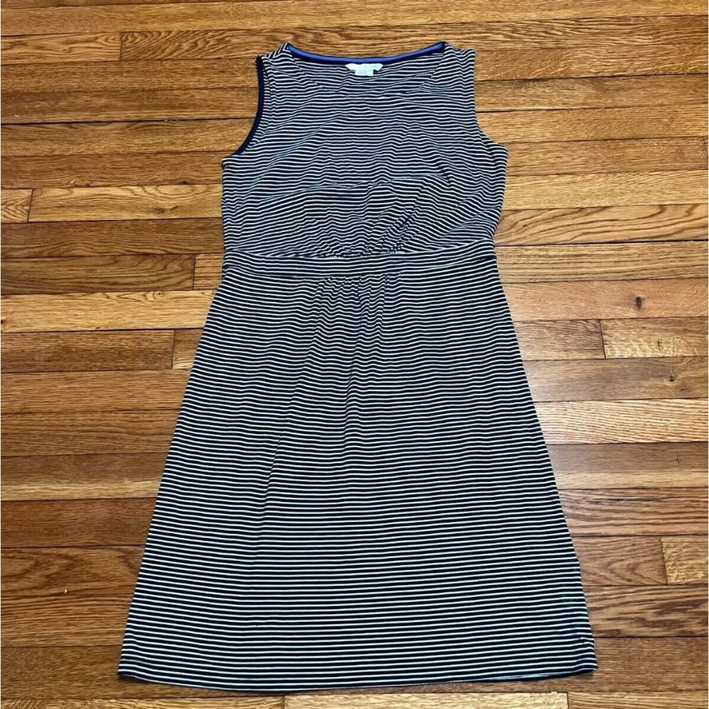 Boden Dress Black and White Striped Sleeveless Women's Size 10R Casual Fit